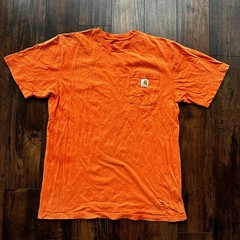 Carhartt Pocket T Vintage Style T Shirt Travis Scott Tan Workwear Y2K Thrashed