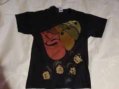Beatles Rubber Soul Big Letters Black T Shirt Official Band Merch