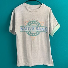 Vtg Wilson Beach Resort Native Sand 90’s Men’s Single Stitch Flip Cuff T-Shirt L