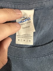 Gildan Heavy Cotton Men’s Gray Tagless Crew Neck Car Graphic T-Shirt Size M