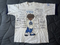 Vintage 90s Tennessee State University TSU HBCU AOP College T-Shirt Size L RARE