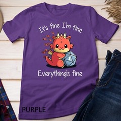 Everything’s Fine – RPG Funny Dragon Unisex T-shirt