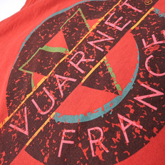Vuarnet France Vintage 90s T Shirt Mens XL Red Double Sided USA Heavyweight Logo