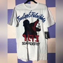 NWT True Love False Idols Wolf Search and Destroy White Tee – Size L