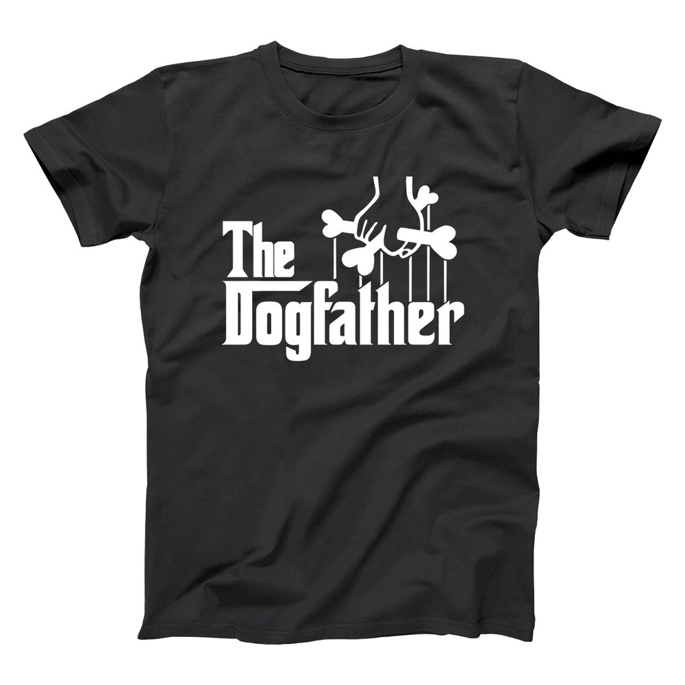 The Dogfather Funny Dog Dad Humor Gift Black Basic Men’s T-Shirt