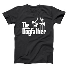 The Dogfather Funny Dog Dad Humor Gift Black Basic Men’s T-Shirt