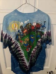 Grateful Dead Shirt Medium Tie Dye Casey Jones Train Liquid Blue 2011 Size Large