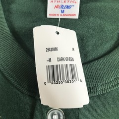 Vintage Russell Athletic Mens Medium Dark Green Short Sleeve Henley NuBlend