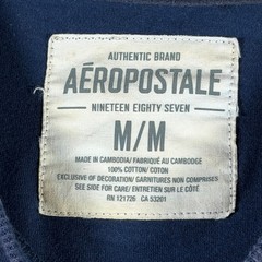 Aeropostale Mens Malibu CA Graphic T-Shirt Navy Blue Cotton Tee M 2183AS12