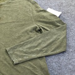Lucky Brand Shirt Mens Medium Green Long Sleeve Henley Tagless Jersey Tee Sample