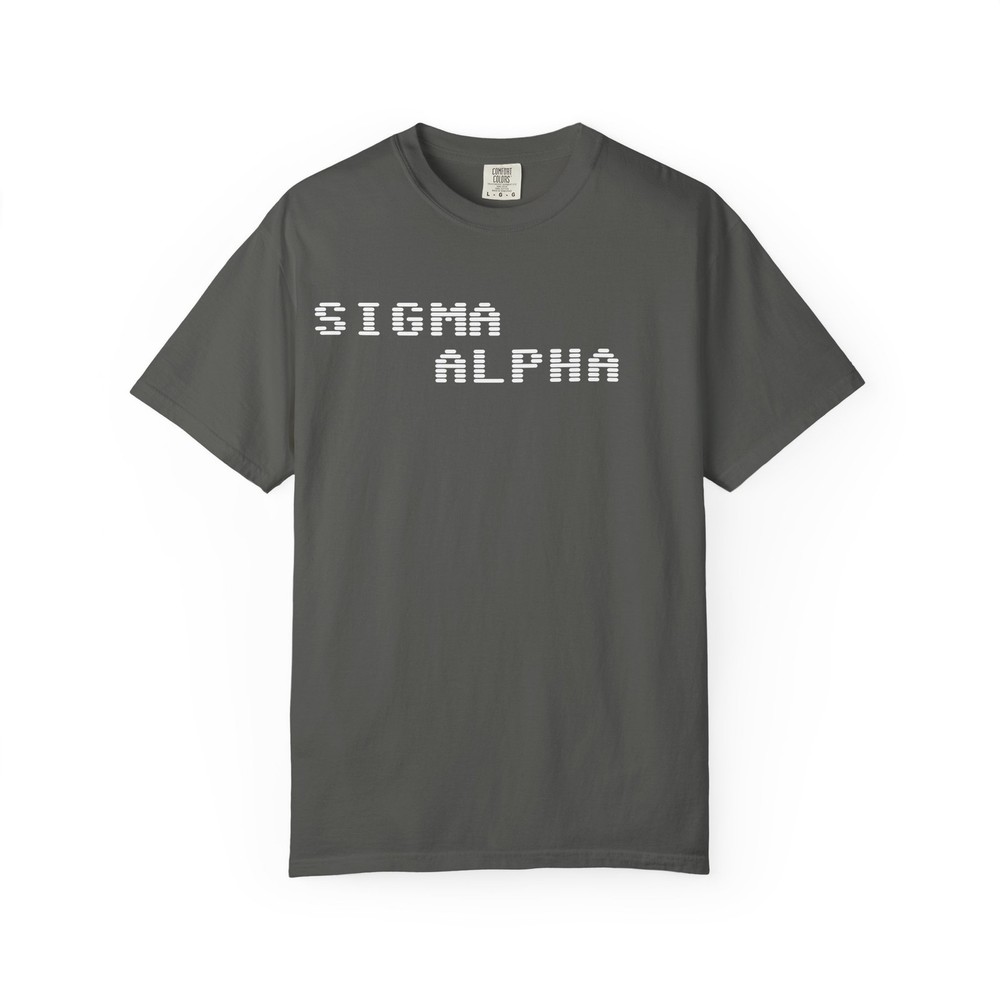 Sigma Alpha pixel text T-Shirt | Sorority letters tee