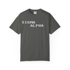 Sigma Alpha pixel text T-Shirt | Sorority letters tee