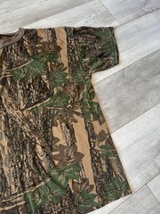 Vintage Ace Sportswear Trebark Camo Shirt XXL Tree Leaf Camouflage Made In USA