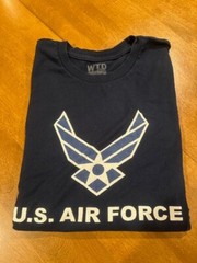 U.S. Air Force T-Shirt Official Logo Military New Men’s Navy Large Tee – NWOT