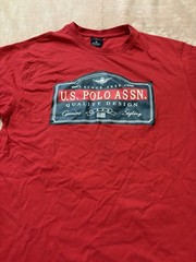 Mens? U.S. Polo Assn Graphic Logo Red Short Sleeve Casual T-shirt. Size X-large