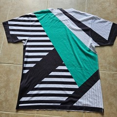Original Crackage T Shirt Geometric Streetwear Green Black White Size Large L