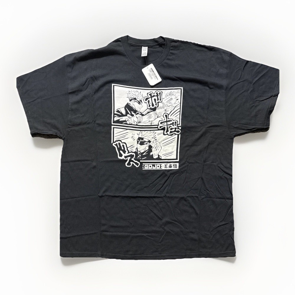 Jujutsu Kaisen Satoru Gojo Black Graphic T-Shirt Size 2XL