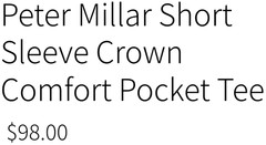 NEW PETER MILLAR, MEN’S MEDIUM, CROWN COMFORT BLUE POCKET👕T-SHIRT, MSRP $65.00!