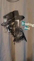 NEW Breaking Bad Men’s T-shirt – Heisenberg Sketch -Silhouette Gray LARGE NWT