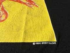 Vintage 1990s 90s Body Glove Volleyball Beach Surf Surfing Art T-Shirt, black L