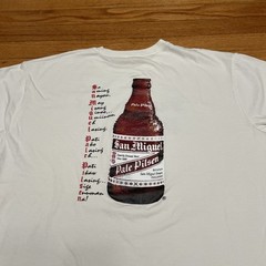 Vintage San Miguel Pale Pilsen Beer Shirt My Philippines White Old English XL
