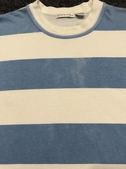 Vintage Claiborne Striped Cotton T-Shirt Adult M Relaxed Casual 90s