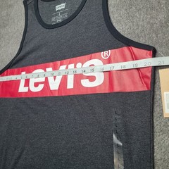 Levi’s Tank Top Mens L Gray New Graphic Logo Sleeveless Cotton Blend Shirt
