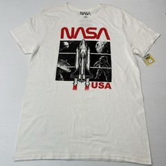 NASA Space Shuttle Astronaut USA Graphic T Shirt Men’s M Medium White