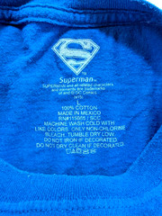 Superman Blue with Red Logo Comics Short Sleeve T- Shirt Mens Large L