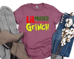 Lil Mister Grinch Shirt, Christmas Tee, Grinch T-Shirt, Christmas Gift