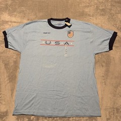 Vintage Reebok USA Ringer Tshirt – New W/ Tags – Size XL – Red White & Blue NWT