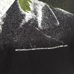 Beetlejuice T Shirt Mens Size Large Black Tim Burton Michael Keaton
