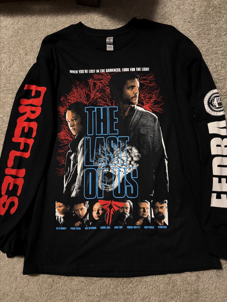 The Last Of Us TV Show HBO Long Sleeve Shirt Size Large Pedro Pascal Video Games
