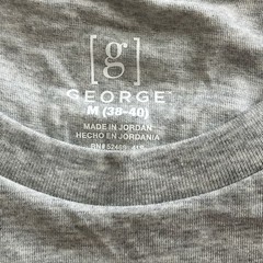 George Gray Cotton Jersey T-Shirt M Crew Neck Embroidered Pineapple and Earrings