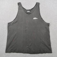 Vintage No Fear Tank Top Mens XL Faded Black Graphic Muscle Shirt 90s Distressed