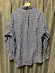 Ralph Lauren BLAKE Check Shirt XL Navy/White Button-down Used For 14Y+ Japan