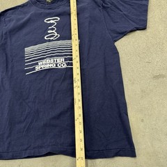Vtg 80s Grunge Anvil Single Stitch XL Blue Graphic Tee T Shirt Webster Spring Co
