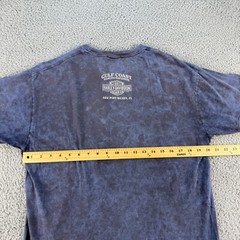 Harley Davidson Shirt Mens Large Blue Respect Gulf Coast Florida Motorcycles