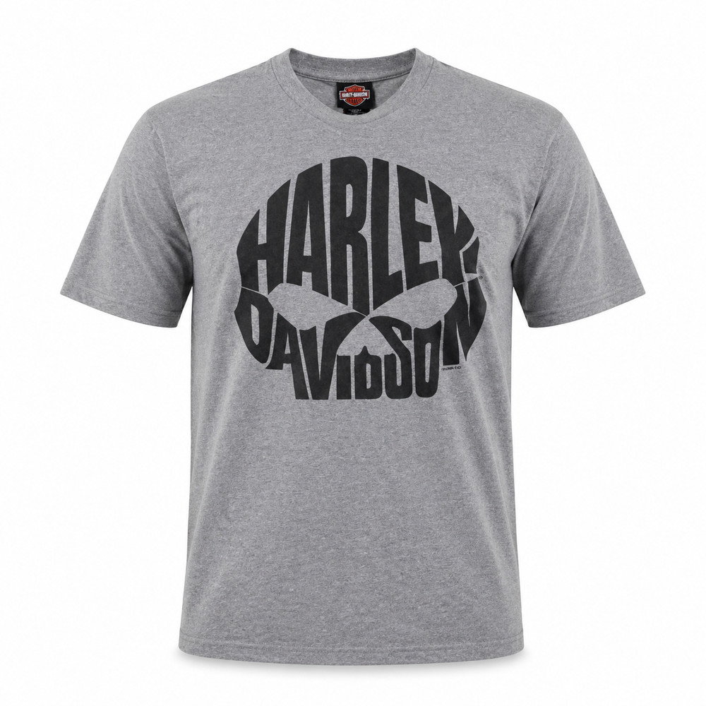 Harley-Davidson Men’s Willie G. Skull T-Shirt, Grey