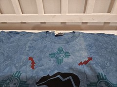 Vintage Andrea Bragg Single Stitch Blue Tie Dye Size Large