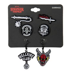 Stranger Things Hellfire Club Costume Jewelry Dangle And Stud Earring Set 3 Pack