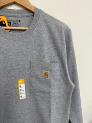 Carhartt Unisex Loose Fit Pocket T Shirt Long Sleeve TK0126 [XS] [S for Women]