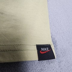 Vintage Nike Shirt Mens L Beige Embroidered Big Swoosh Spell Out NWT Y2K Tee