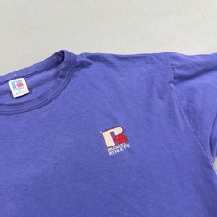 Vintage Russell Athletic Shirt Mens XL Purple Logo T-Shirt Tee Made USA 90s