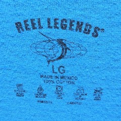 Reel Legends Shirt Mens Large Blue Key West Sailfish Graphic Tee Florida Tagless