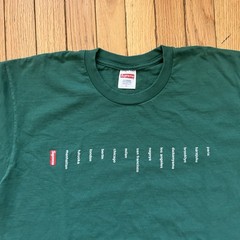Supreme SS19 International Stores Tee L Green Cities Graphic Made in USA