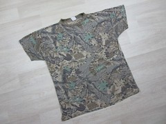 Vintage ACE Sportswear Pocket T Shirt (L) Advantage Camouflage 80s Camo Faded