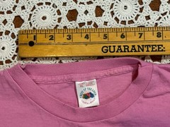 Vtg Retro Fruit Of The Loom Blank Pink T-Shirt Single Stitch USA XL Cotton As Is