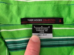 NIKE x TIGER WOODS COLLECTION Lime Green GOLF COURSE POLO Summer Gym Shirt Men L