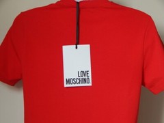 NWT MEN AUTHENTIC LOVE MOSCHINO PEACE GRAPHIC T-SHIRT RED Size US S; US M